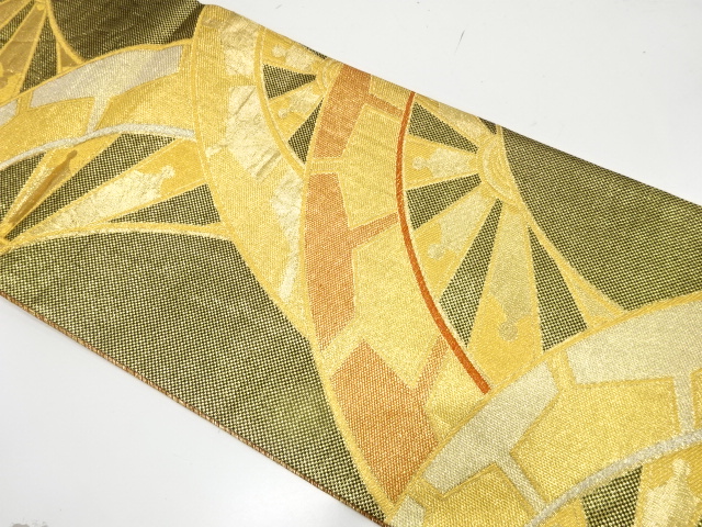 JAPANESE KIMONO / FUKURO OBI FOR FURISODE / SILK / WOVEN GENJIGURUMA